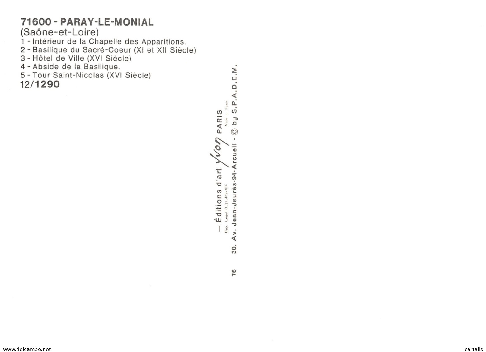 71-PARAY LE MONIAL-N° 4426-C/0275 - Paray Le Monial