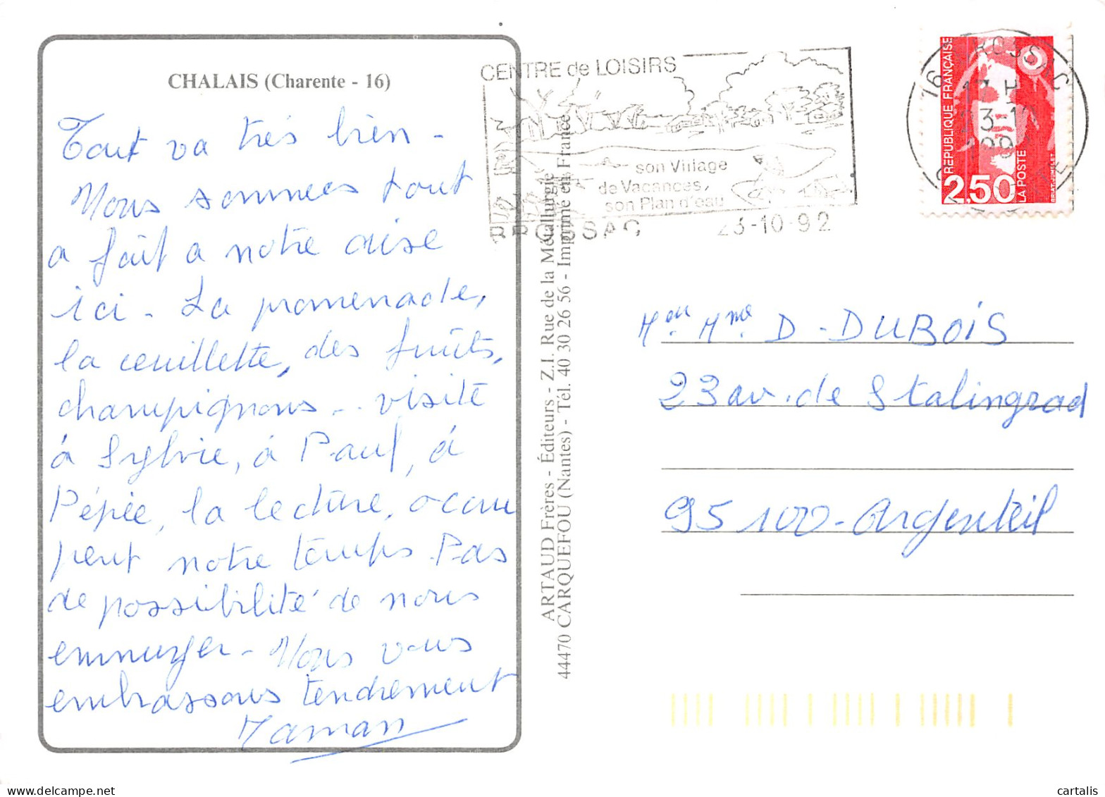 16-CHALAIS-N° 4426-C/0223 - Other & Unclassified