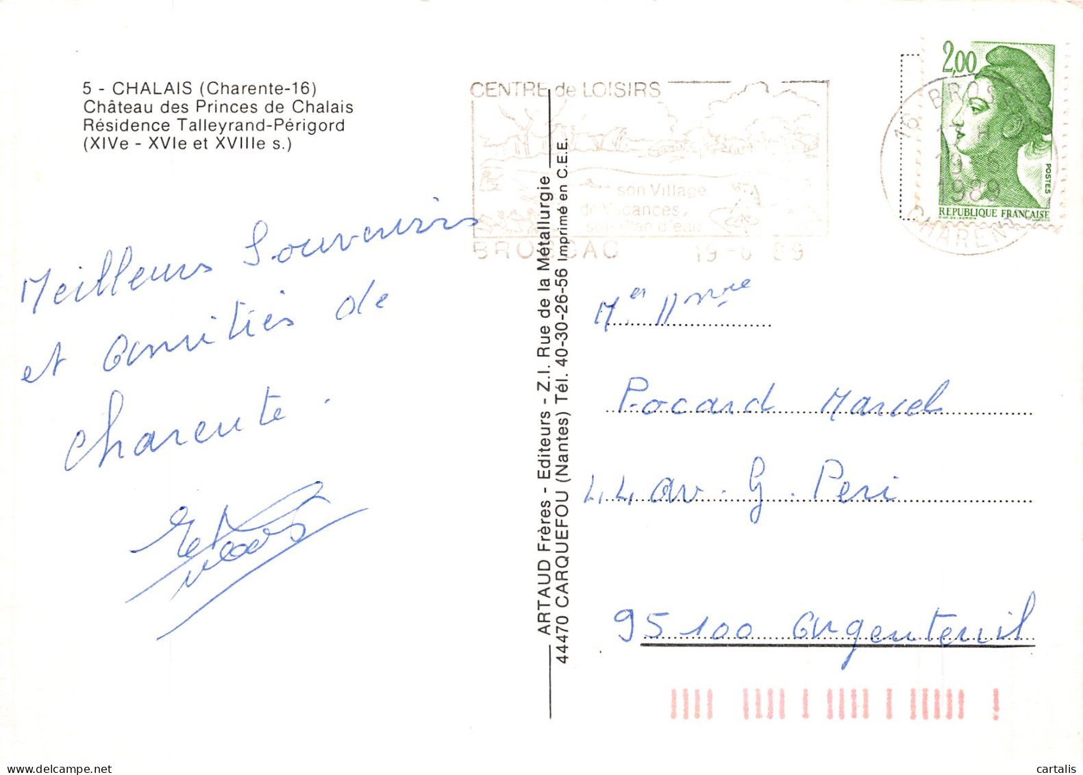 16-CHALAIS-N° 4426-C/0213 - Other & Unclassified