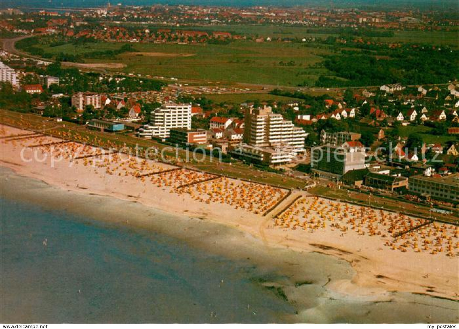 73725840 Cuxhaven Nordseebad Fliegeraufnahme Strandpanorama Cuxhaven Nordseebad - Cuxhaven