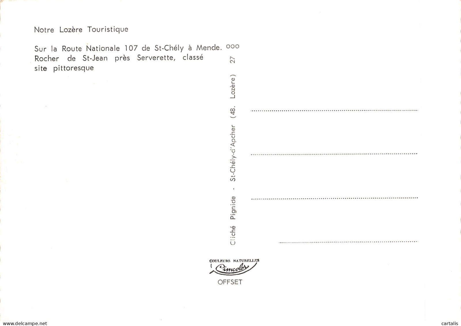 48-ROCHER DE SAINT JEAN PRES SERVERETTE-N° 4426-C/0037 - Altri & Non Classificati