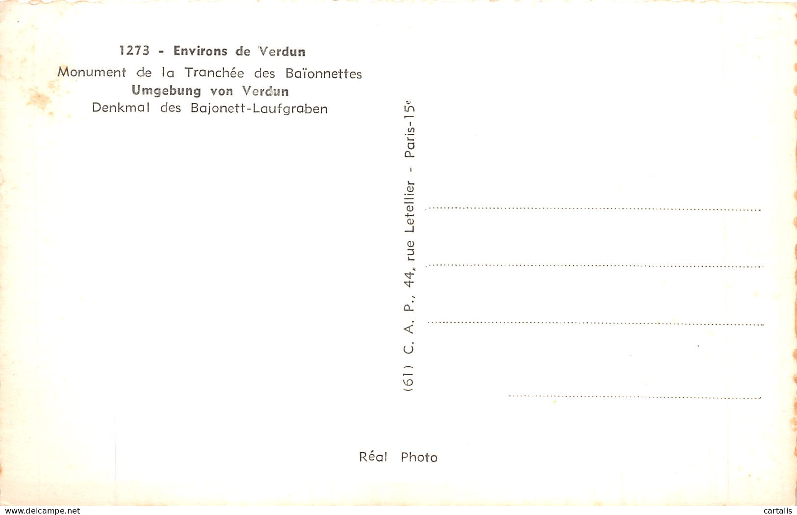 55-MONUMENT DE LA TRANCHEE DES BAIONNETTES-N° 4428-B/0065 - Other & Unclassified