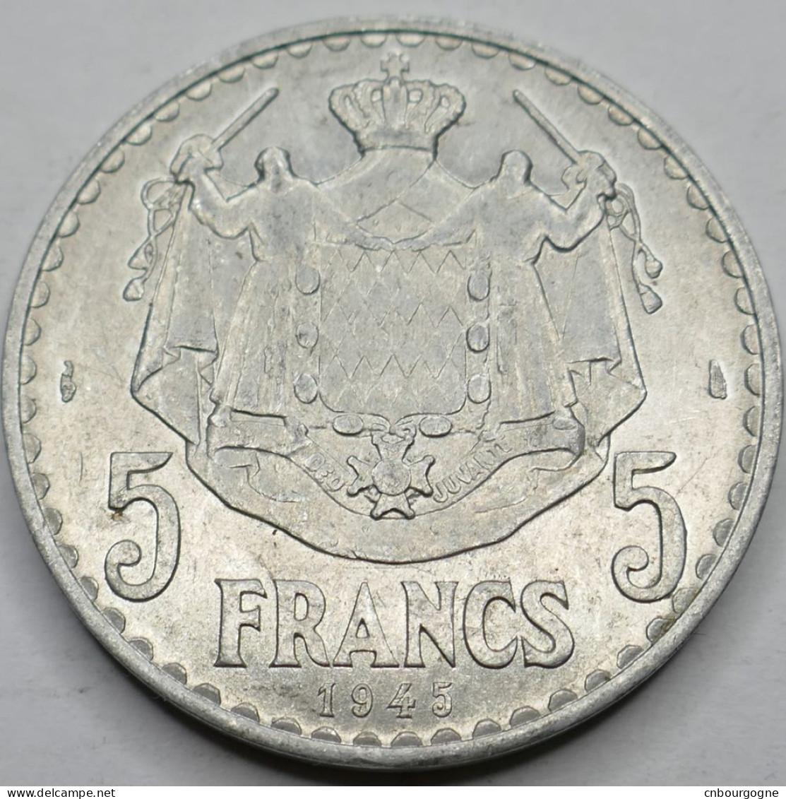 Monaco - Principauté - Louis II - 5 Francs 1945 - SUP/AU55 - Mon6137 - 1922-1949 Luigi II