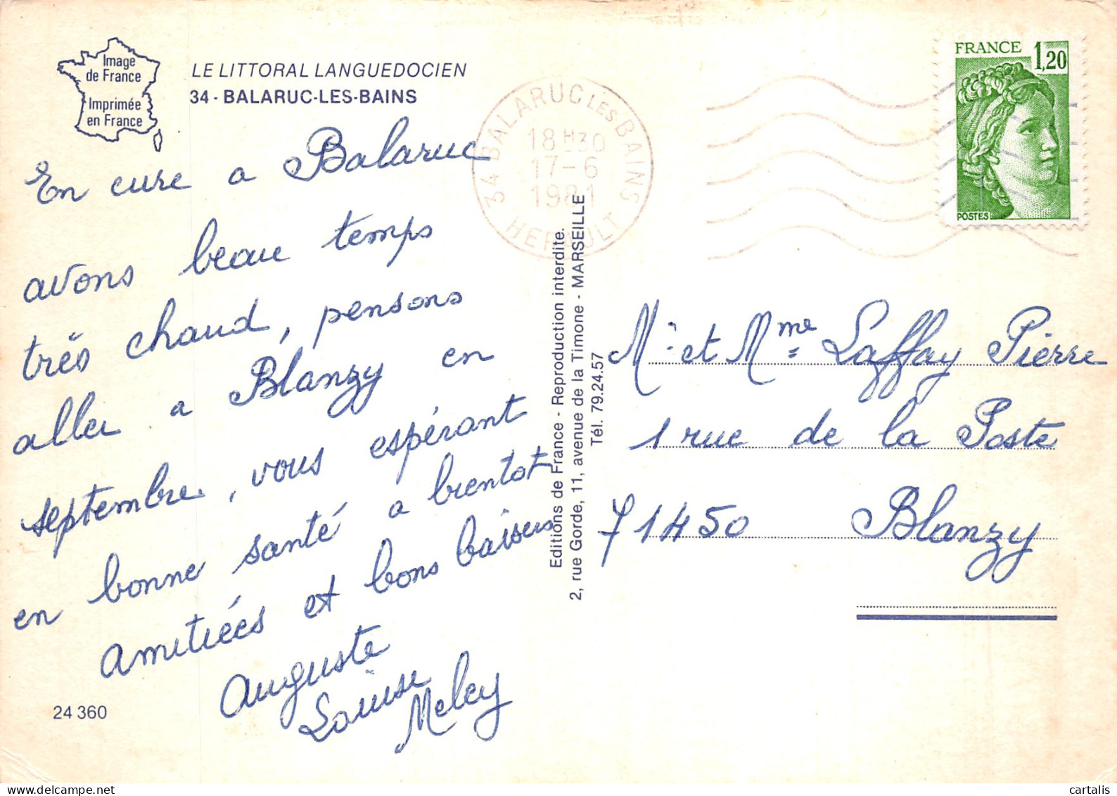 34-BALARUC LES BAINS-N° 4427-B/0397 - Other & Unclassified