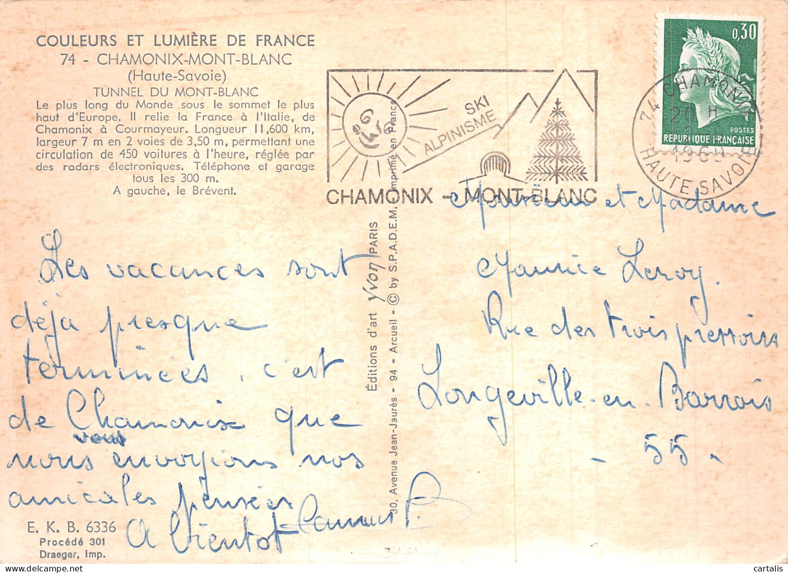 74-CHAMONIX MONT BLANC-N° 4427-B/0301 - Chamonix-Mont-Blanc