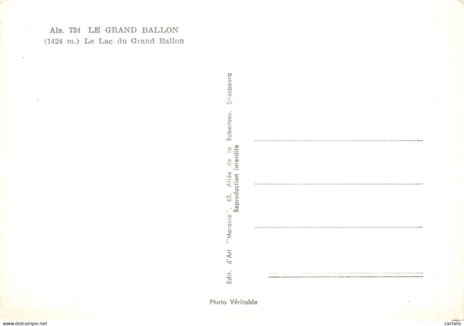 68-LE GRAND BALLON LE LAC-N° 4427-A/0391 - Other & Unclassified