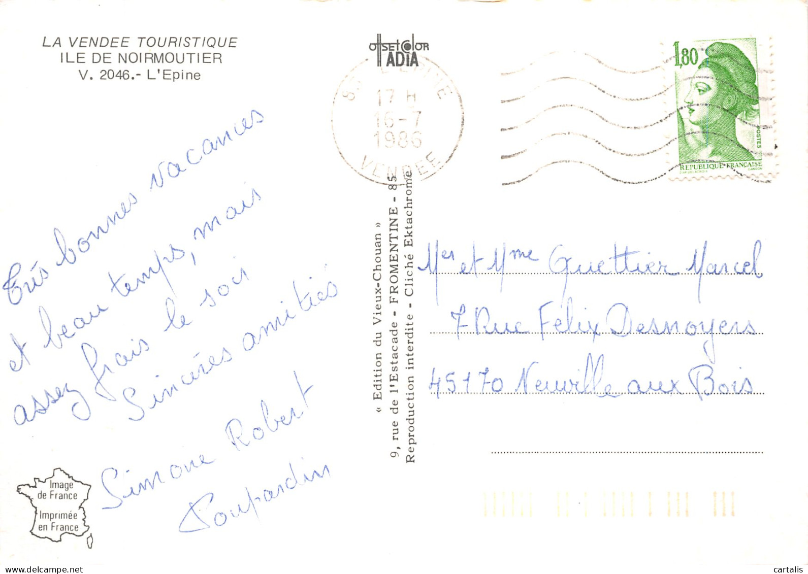 85-ILE DE NOIRMOUTIER L EPINE-N° 4427-A/0383 - Ile De Noirmoutier