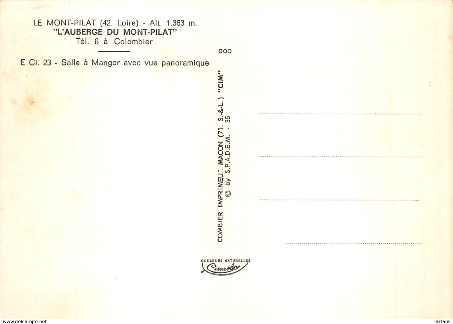 42-LE MONT PILAT-N° 4427-A/0315 - Andere & Zonder Classificatie