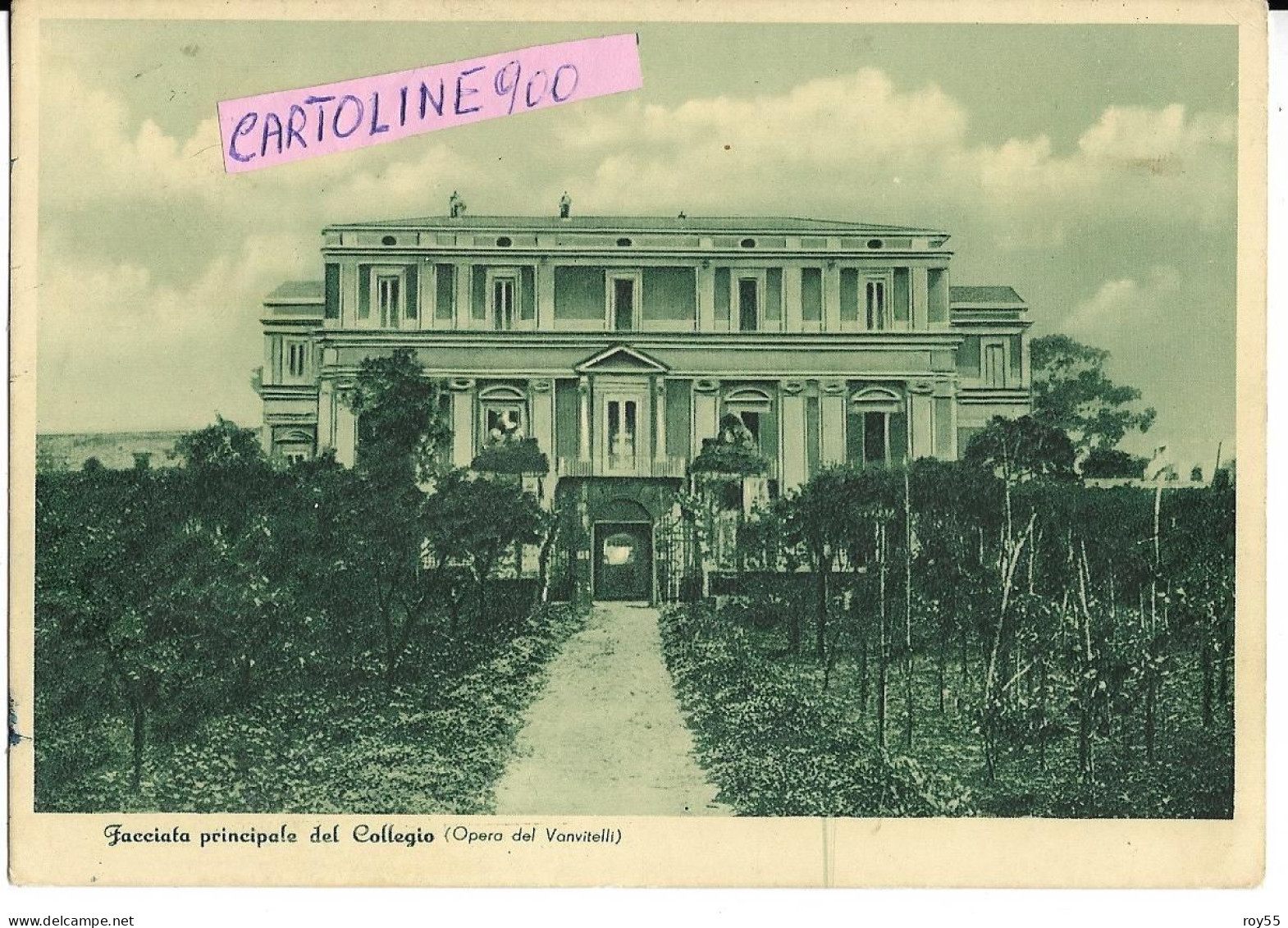 Campania-portici-bellavista Frazione Di Portici Collegio Landriani Veduta Ingresso Del Collegio Anni 40 (v.retro) - Andere & Zonder Classificatie