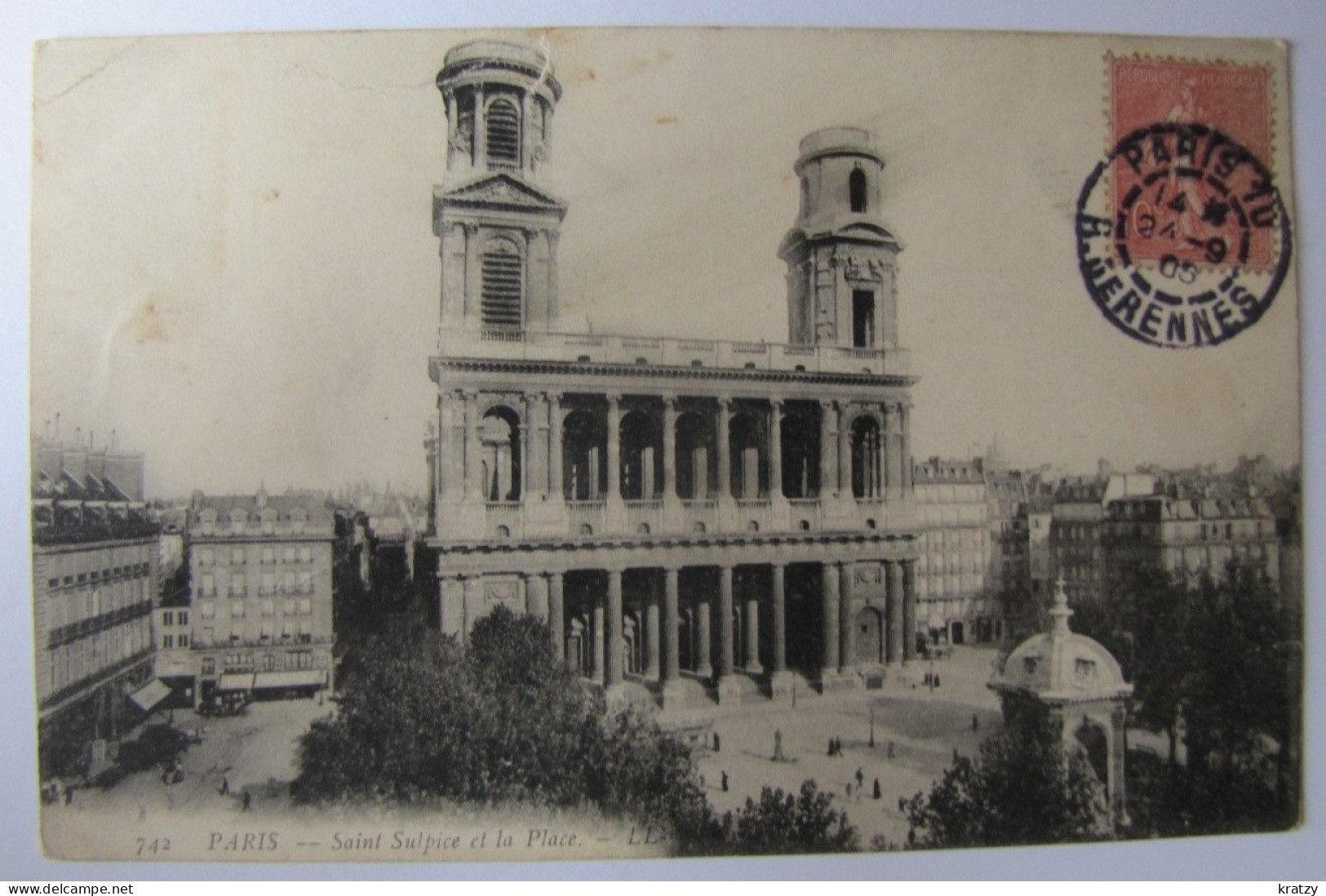 FRANCE - PARIS - Saint-Sulpice Et La Place - 1906 - Kerken