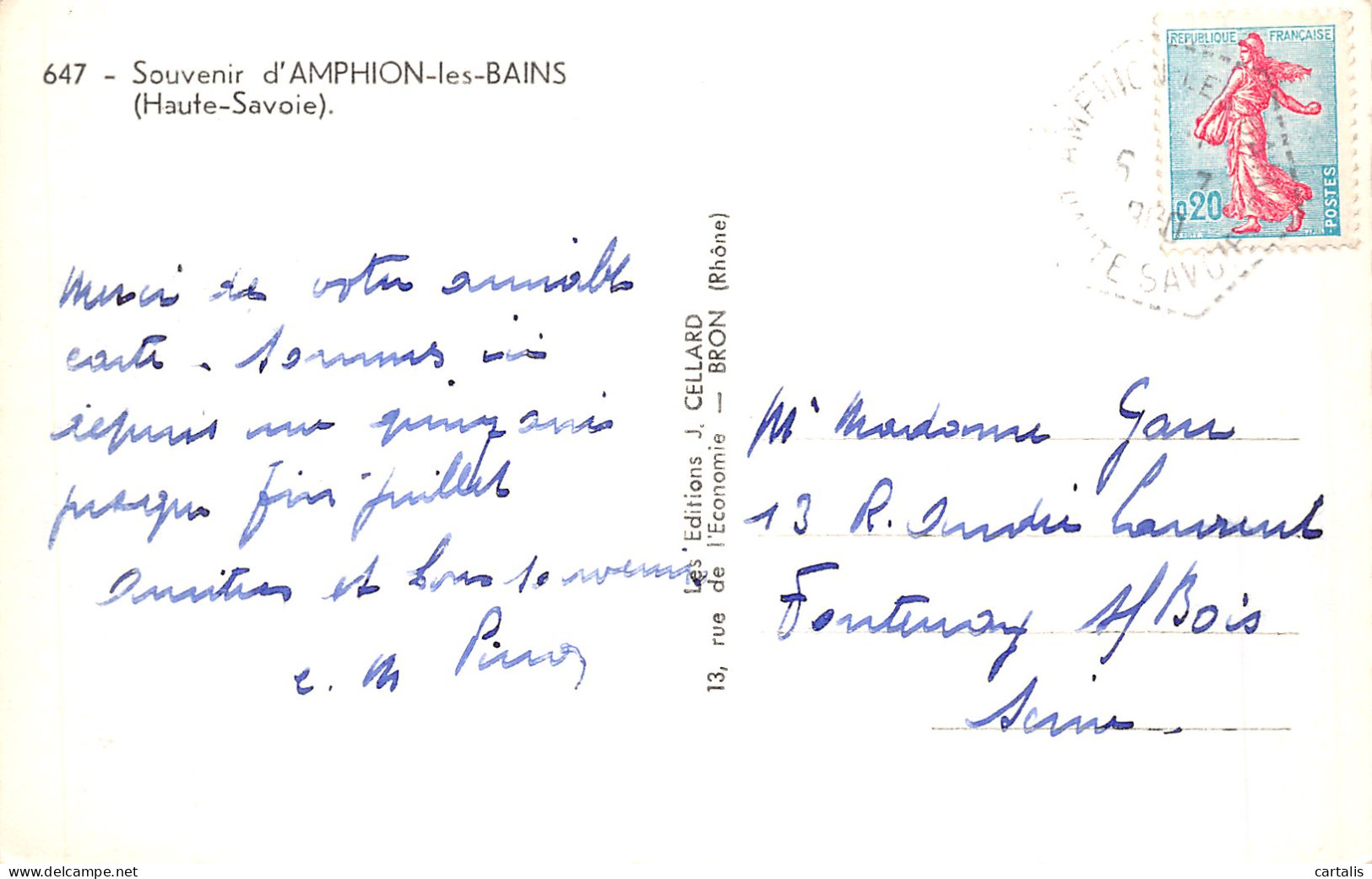 74-AMPHION LES BAINS-N° 4429-B/0091 - Other & Unclassified