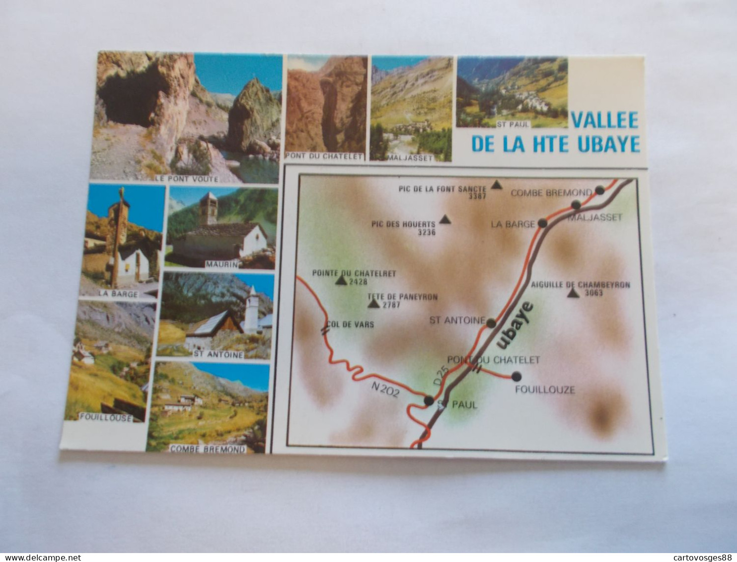 VALLEE DE LA HAUTE UBAYE  ( 04 Alpes De Haute Provence )    PLAN ET MULTIVUES - Other & Unclassified