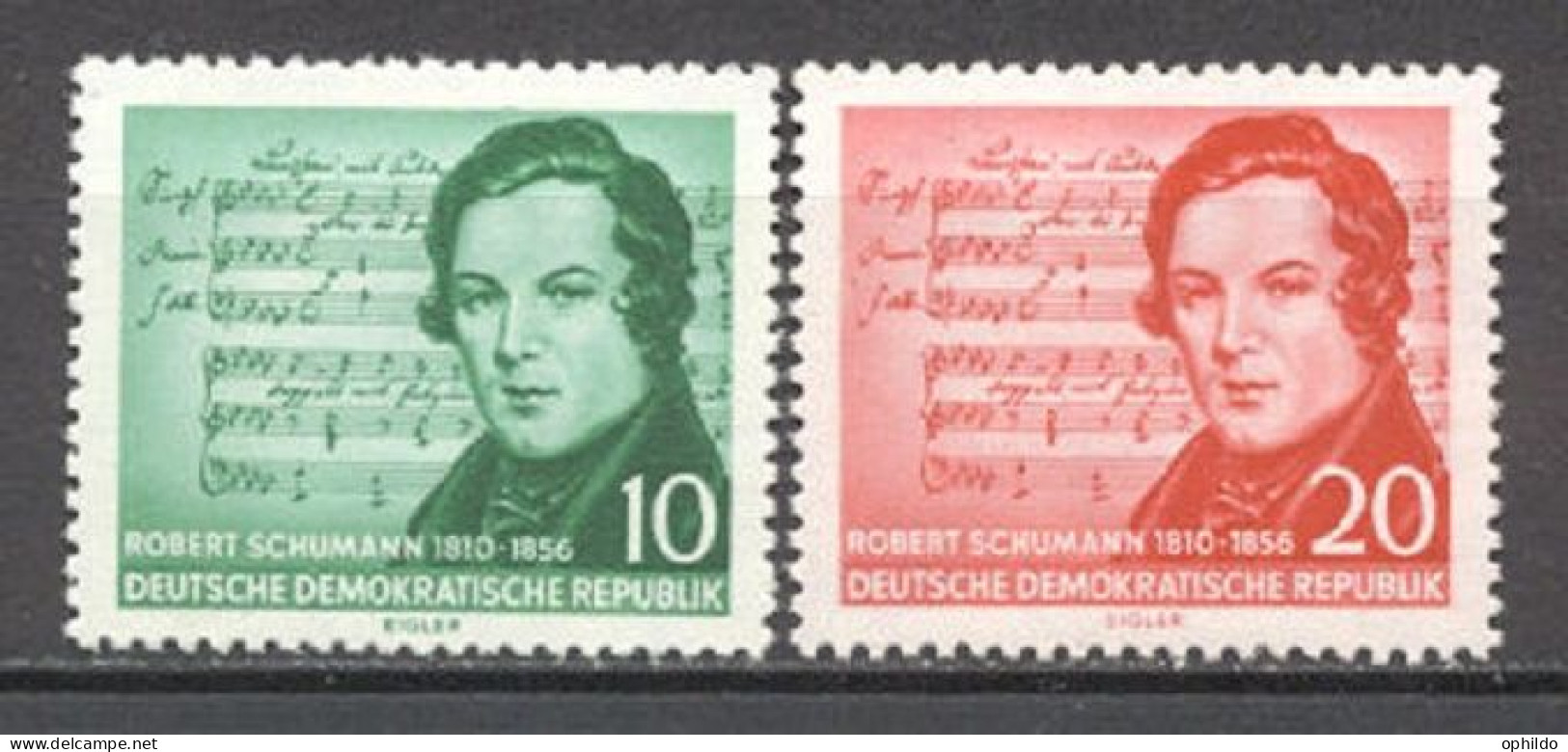 DDR  251/252  * *  TB  Musique  - Unused Stamps