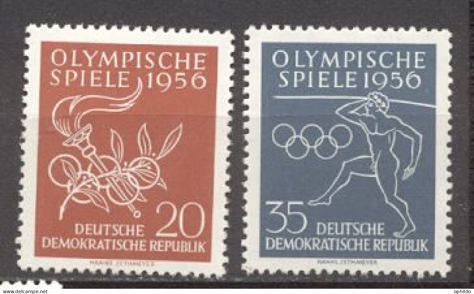 DDR     267/268    * *   TB   Sport JO  Melbourne   - Unused Stamps