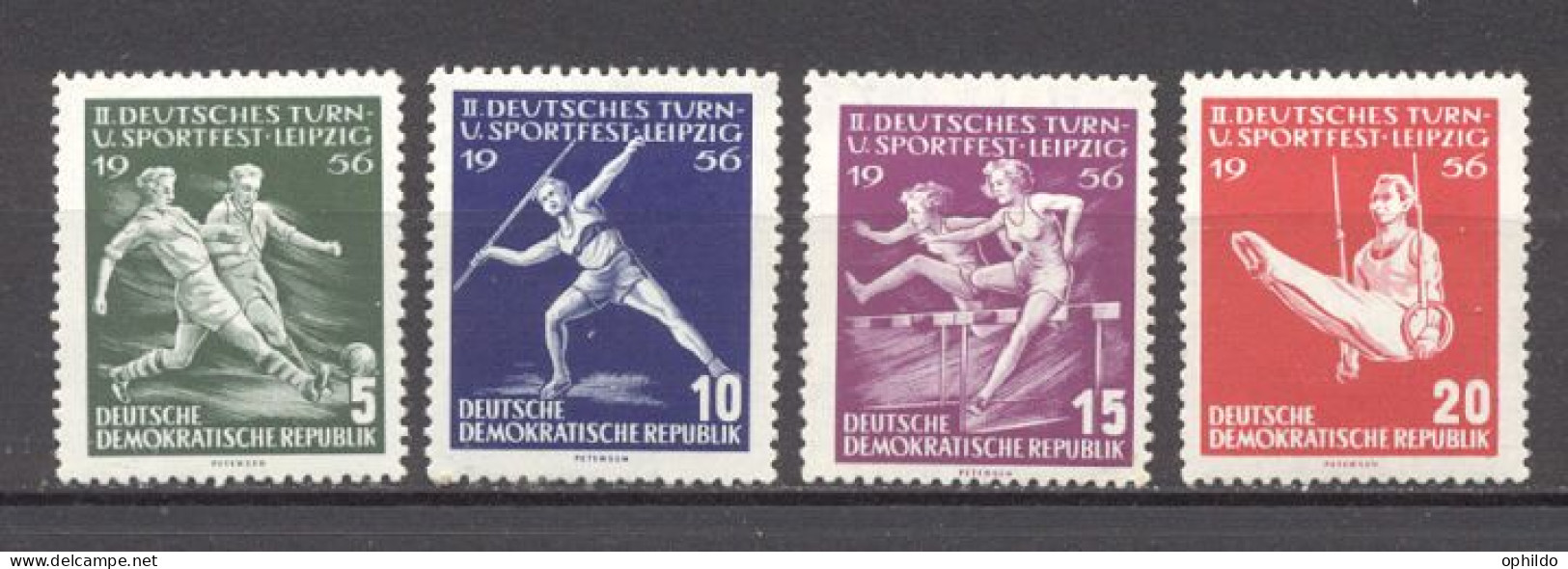 DDR     254/257    * *   TB   Sport Dont Football   - Unused Stamps
