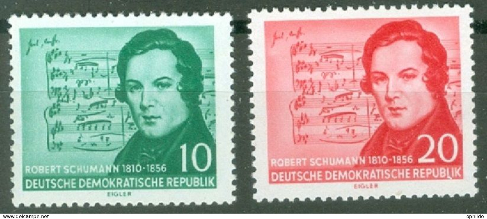 DDR     264/265   * *   TB    Musique   Cote 12 Euro  - Unused Stamps