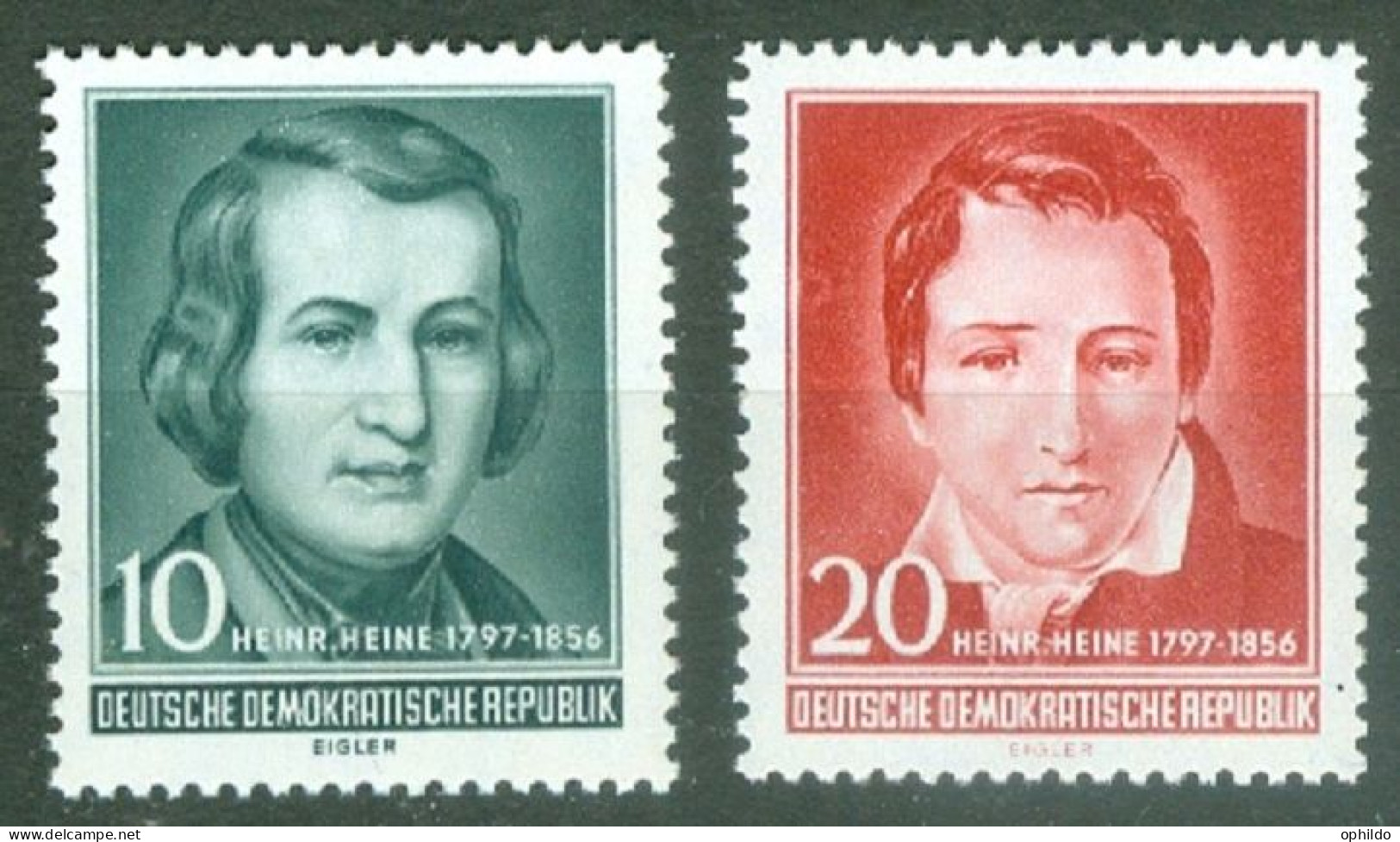 DDR     237/238   * *   TB   Heine   Cote 20 Euro   - Unused Stamps
