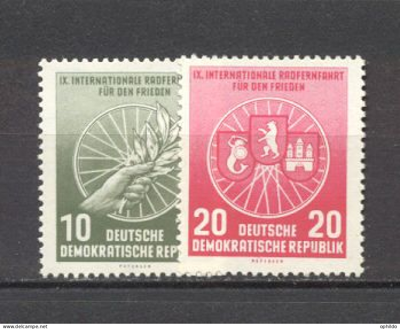 DDR     246/247   * *  TB  Sport Cyclisme   - Unused Stamps