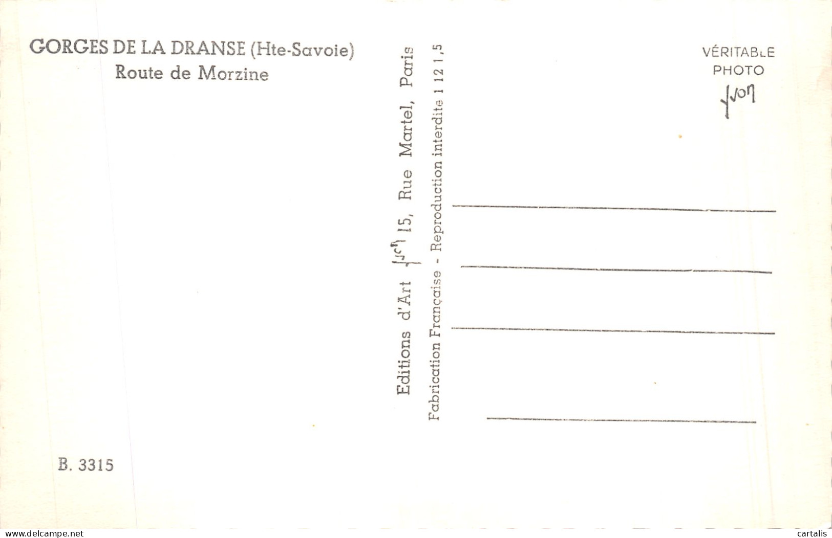 74-GORGES DE LA DRANSE-N° 4429-D/0211 - Other & Unclassified
