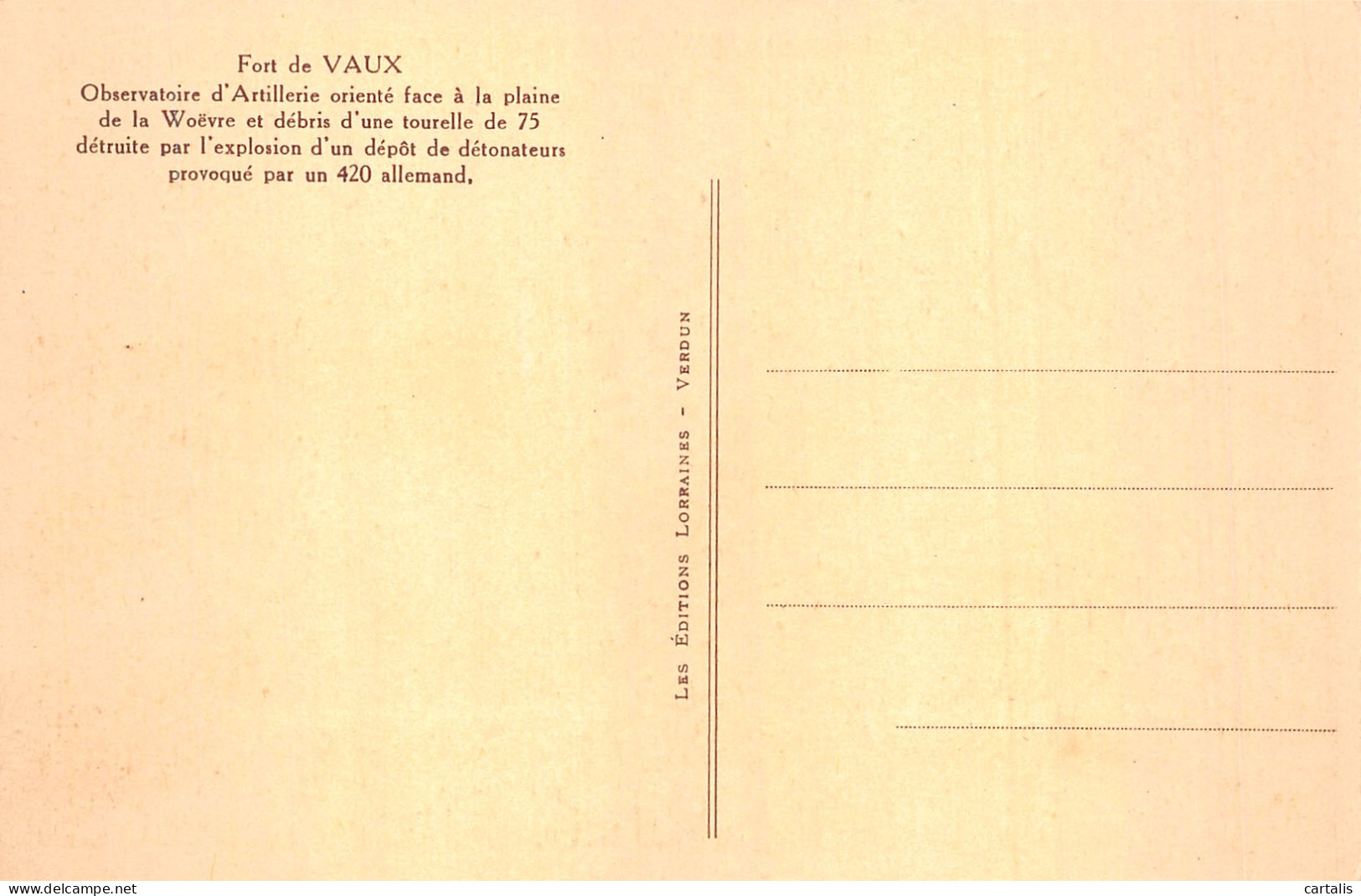 55-FORT DE VAUX-N° 4429-B/0275 - Sonstige & Ohne Zuordnung