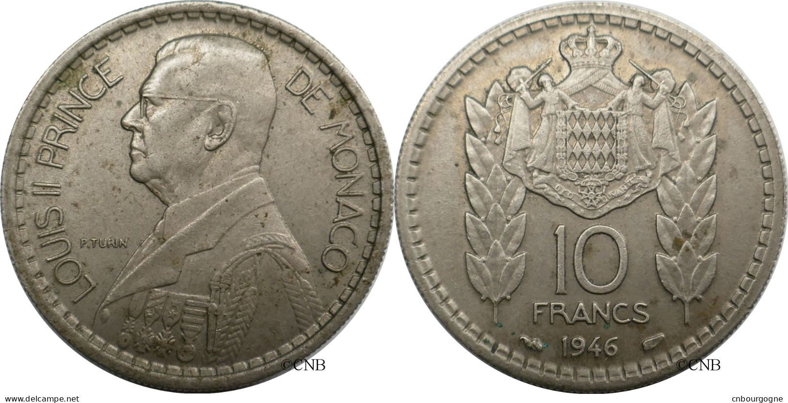 Monaco - Principauté - Louis II - 10 Francs 1946 - TTB/XF45 - Mon6558 - 1922-1949 Louis II