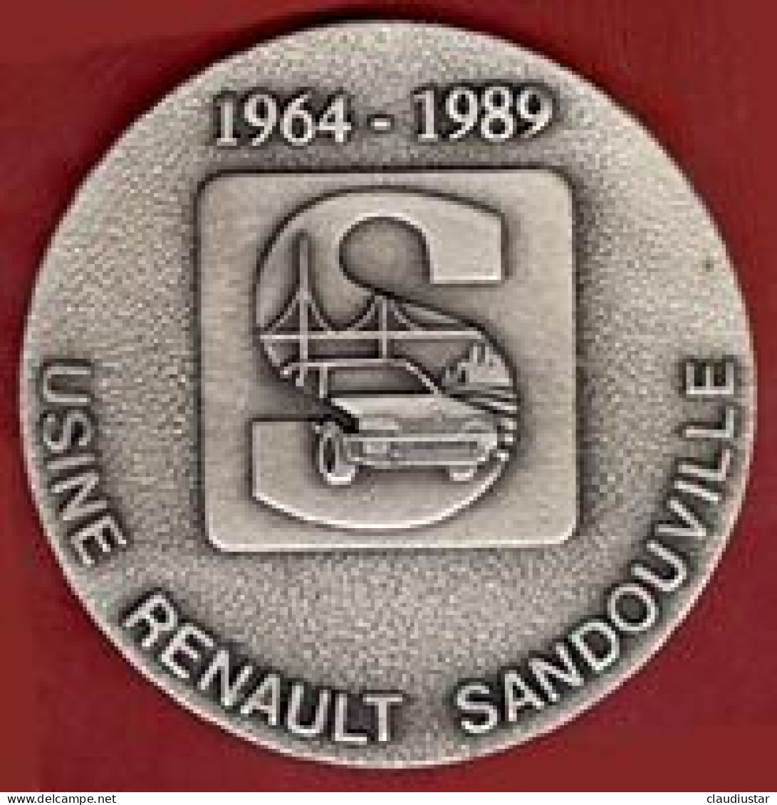 ** MEDAILLE  USINE  RENAULT  SANDOUVILLE  1964 - 1989 ** - Autorennen - F1