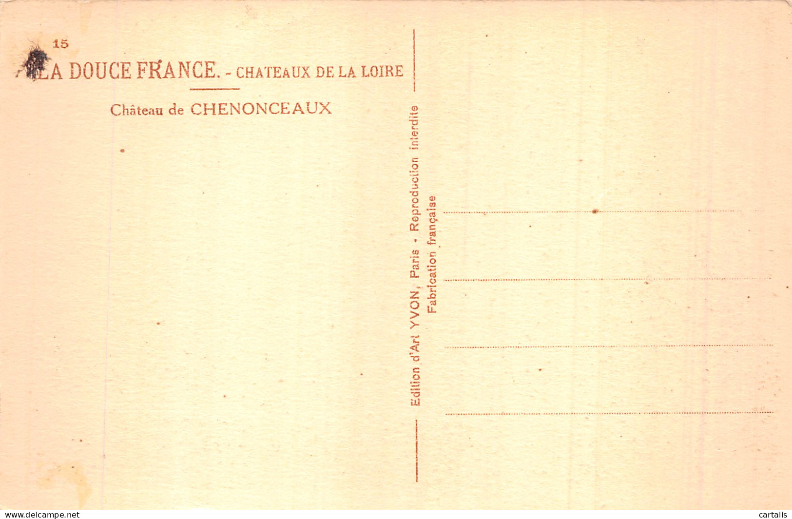 37-CHATEAU DE CHENONCEAUX-N° 4429-E/0115 - Autres & Non Classés
