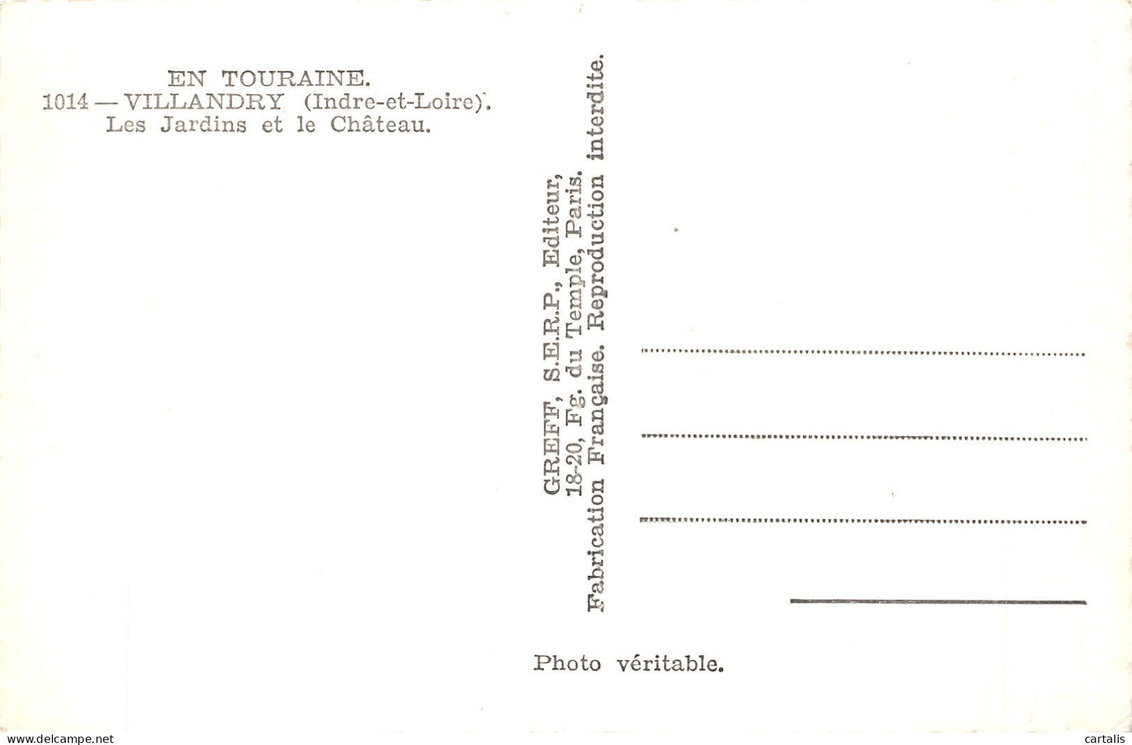 37-VILLANDRY-N° 4430-B/0305 - Autres & Non Classés