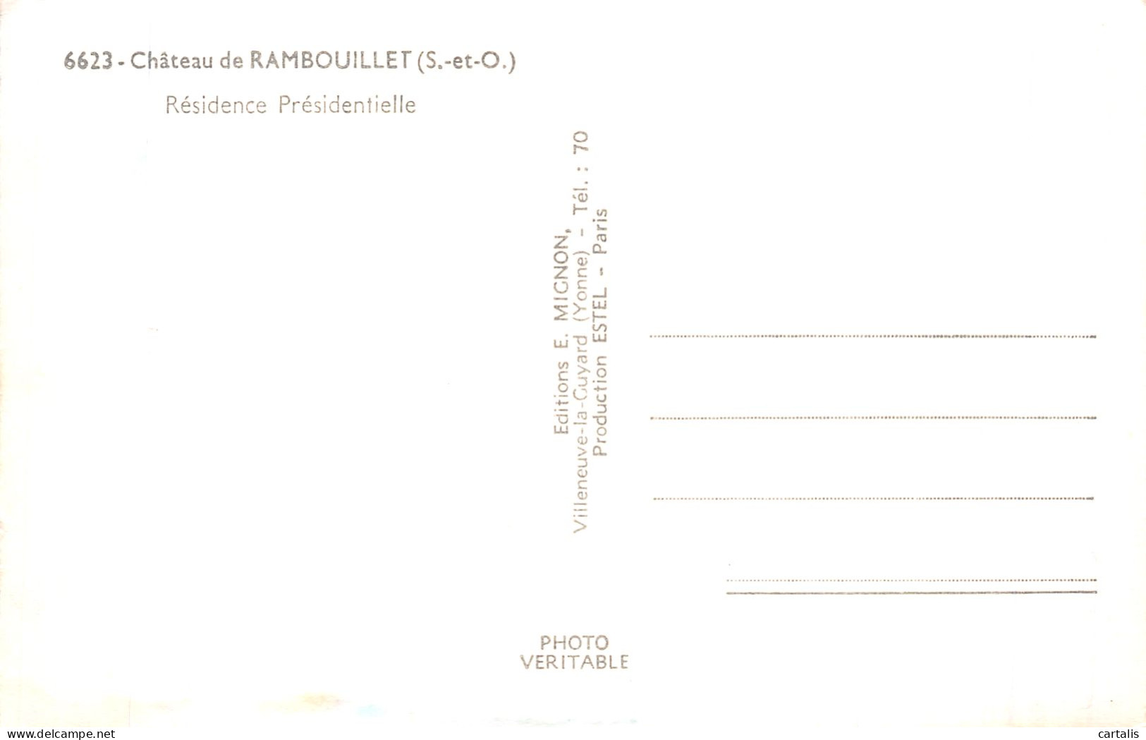78-CHATEAU DE RAMBOUILLET-N° 4430-B/0085 - Andere & Zonder Classificatie