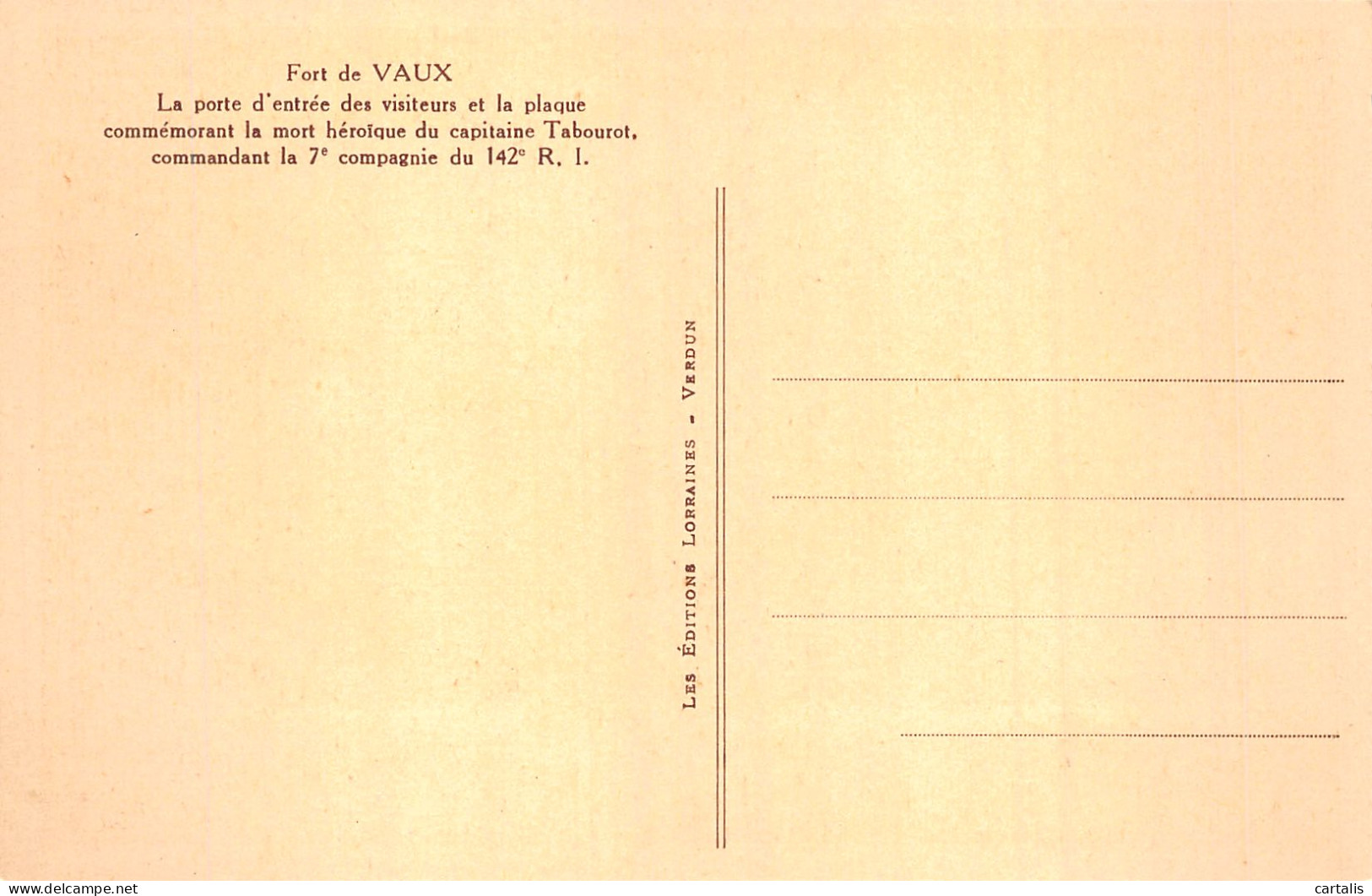 55-FORT DE VAUX-N° 4430-F/0311 - Sonstige & Ohne Zuordnung