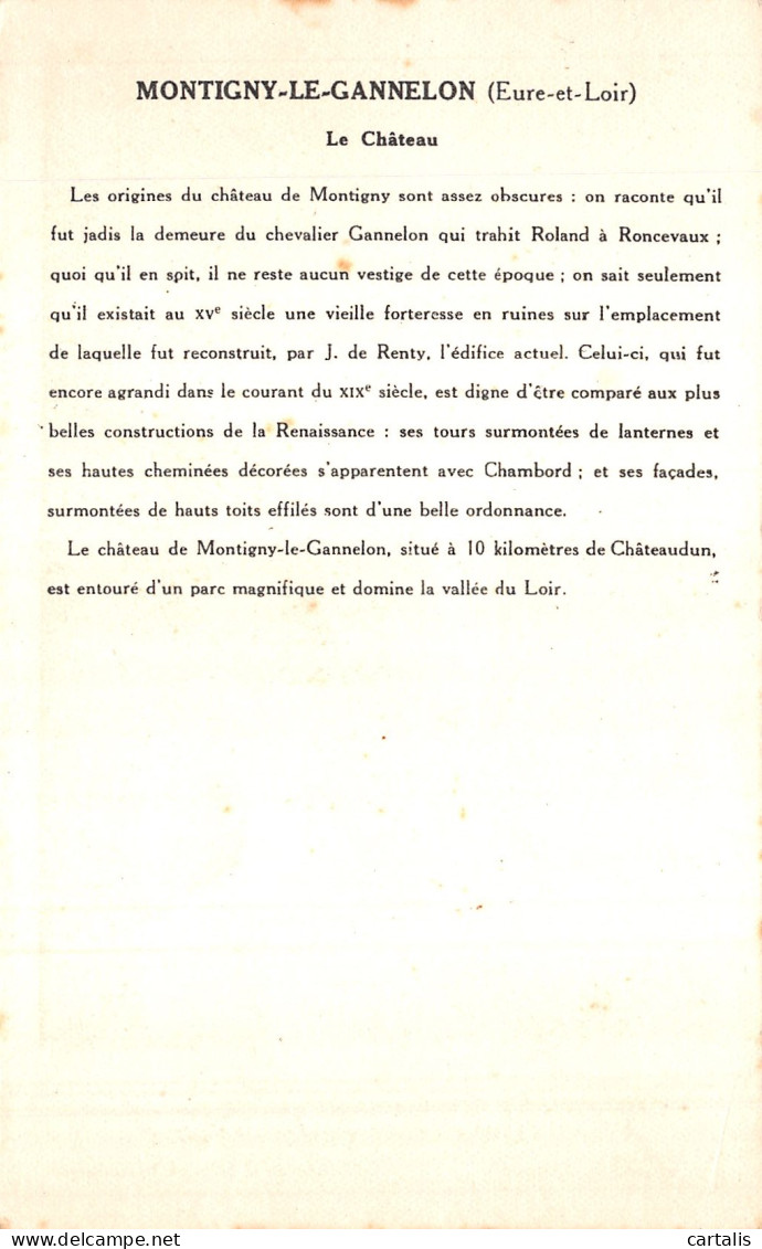 28-MONTIGNY LE GANNELON-N° 4430-F/0227 - Sonstige & Ohne Zuordnung