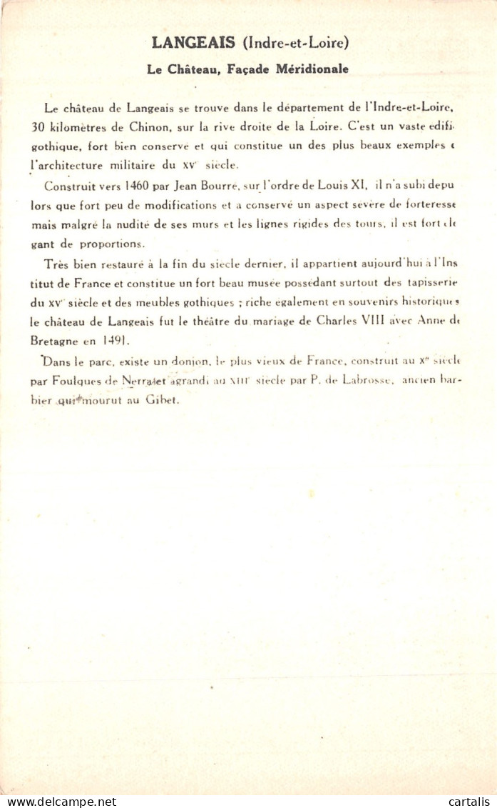 37-LANGEAIS-N° 4430-F/0217 - Langeais