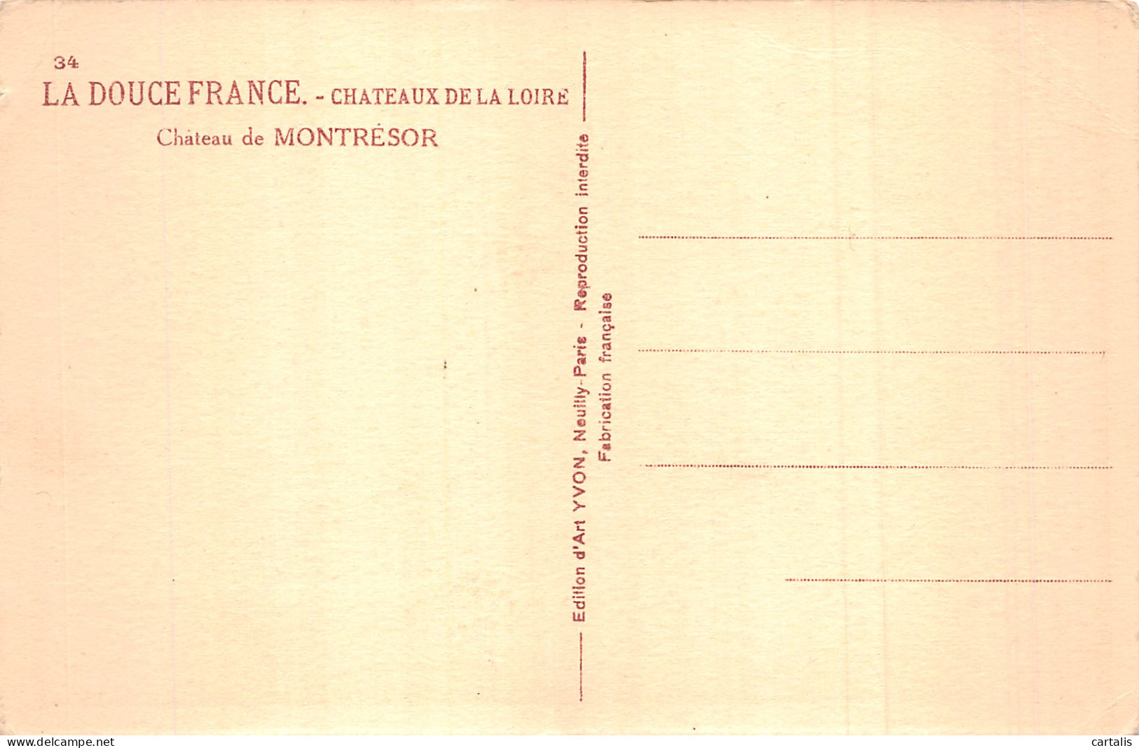 37-CHATEAU DE MONTRESOR-N° 4430-E/0127 - Autres & Non Classés