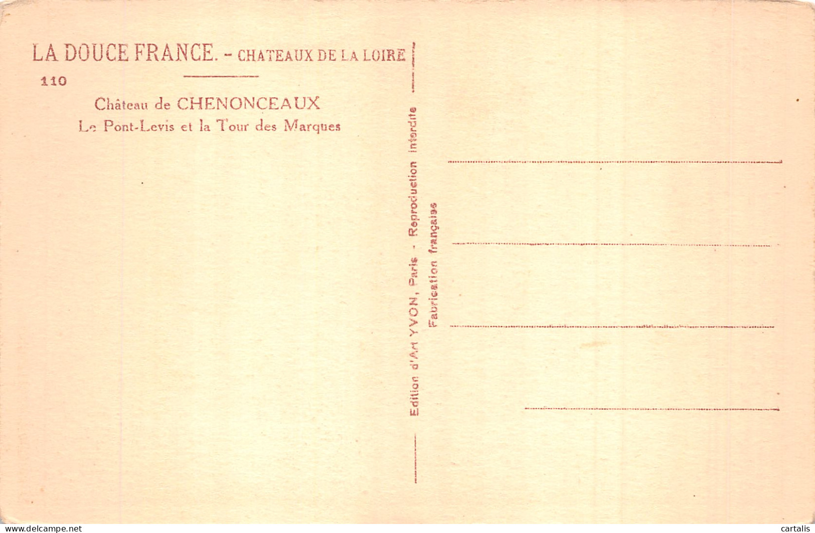 37-CHATEAU DE CHENONCEAUX-N° 4430-E/0063 - Autres & Non Classés