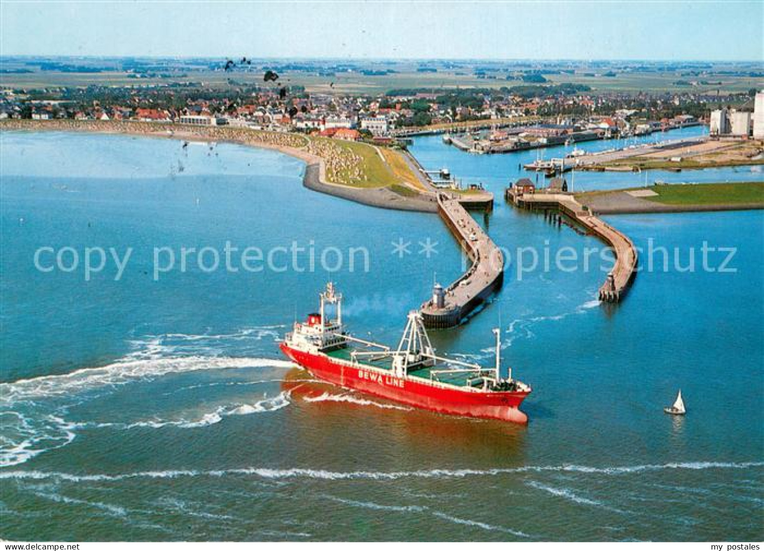 73725663 Buesum Nordseebad Hafeneinfahrt Fliegeraufnahme Buesum Nordseebad - Büsum