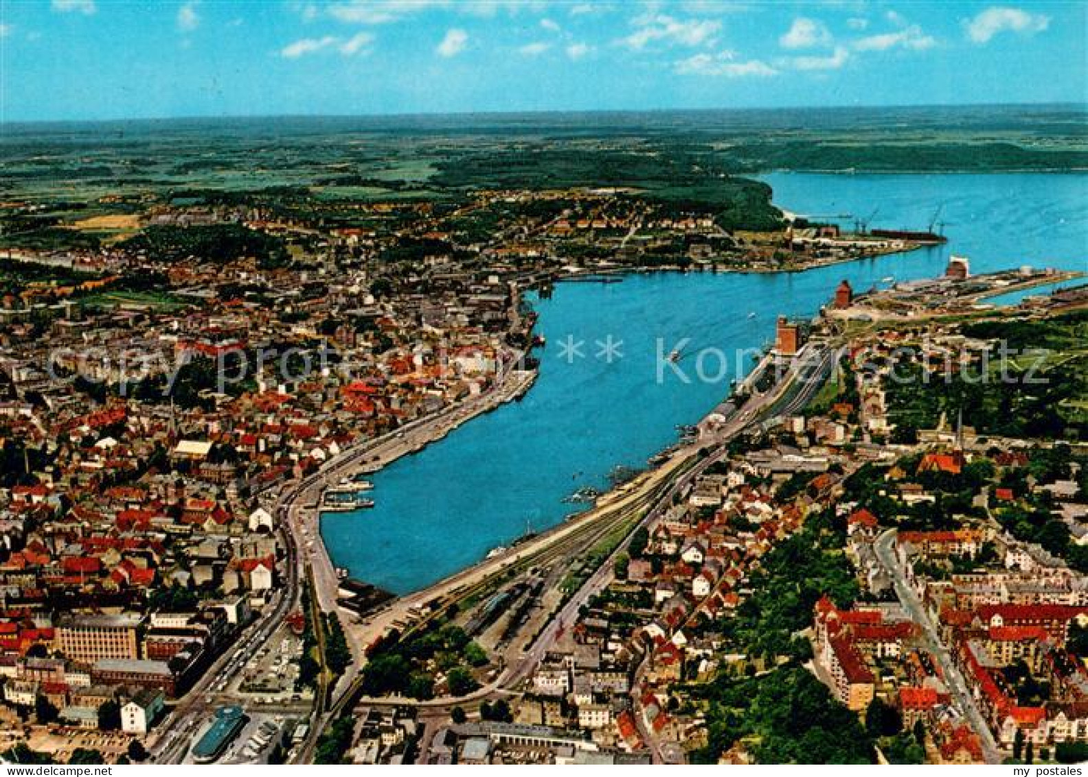 73725661 Flensburg Blick Auf Stadt Und Foerde Fliegeraufnahme Flensburg - Flensburg