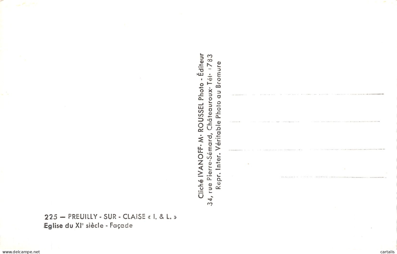 37-PREUILLY SUR CLAISE-N° 4430-H/0049 - Autres & Non Classés