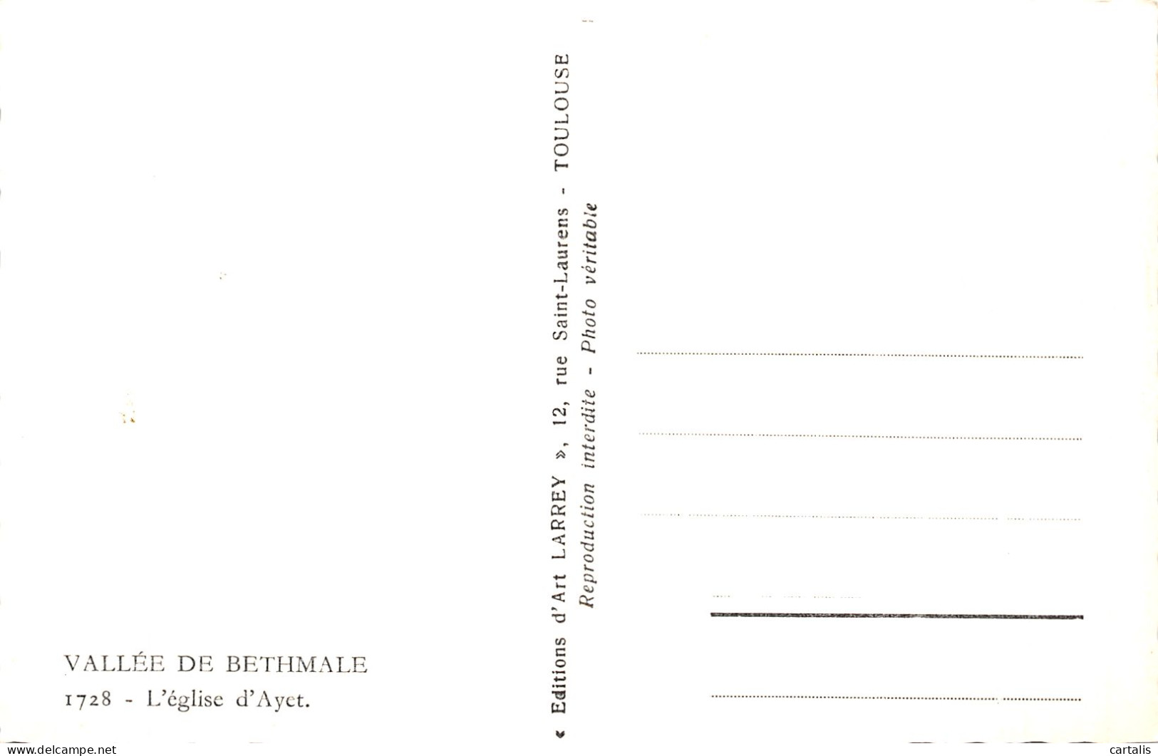 09-VALLEE DE BETHMALE-N° 4430-H/0013 - Andere & Zonder Classificatie