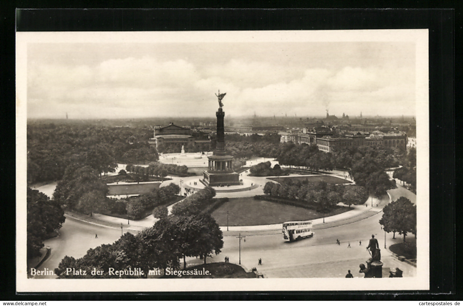 AK Berlin-Tiergarten, Platz Der Republik Mit Siegessäule  - Tiergarten