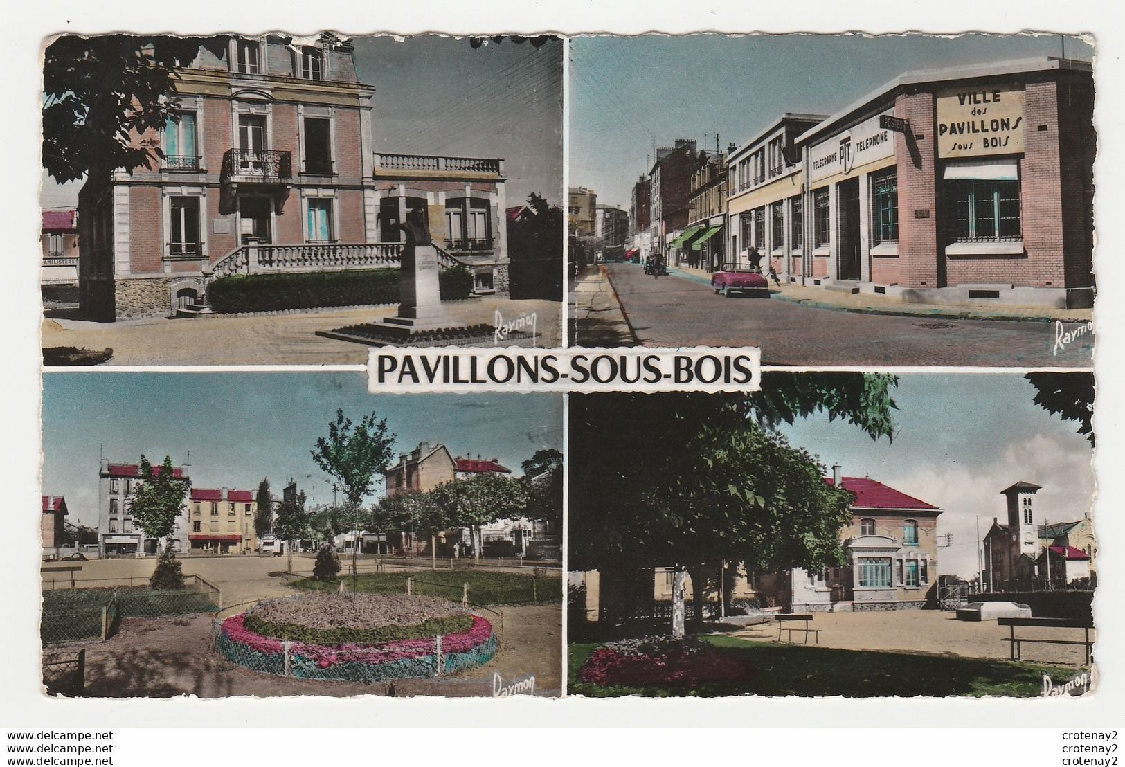 93 LES PAVILLONS SOUS BOIS Multivues De 1966 Poste Mairie Le Square J. Jaurès Cabriolet VOIR ZOOM Dyna Panhard Solex - Les Pavillons Sous Bois