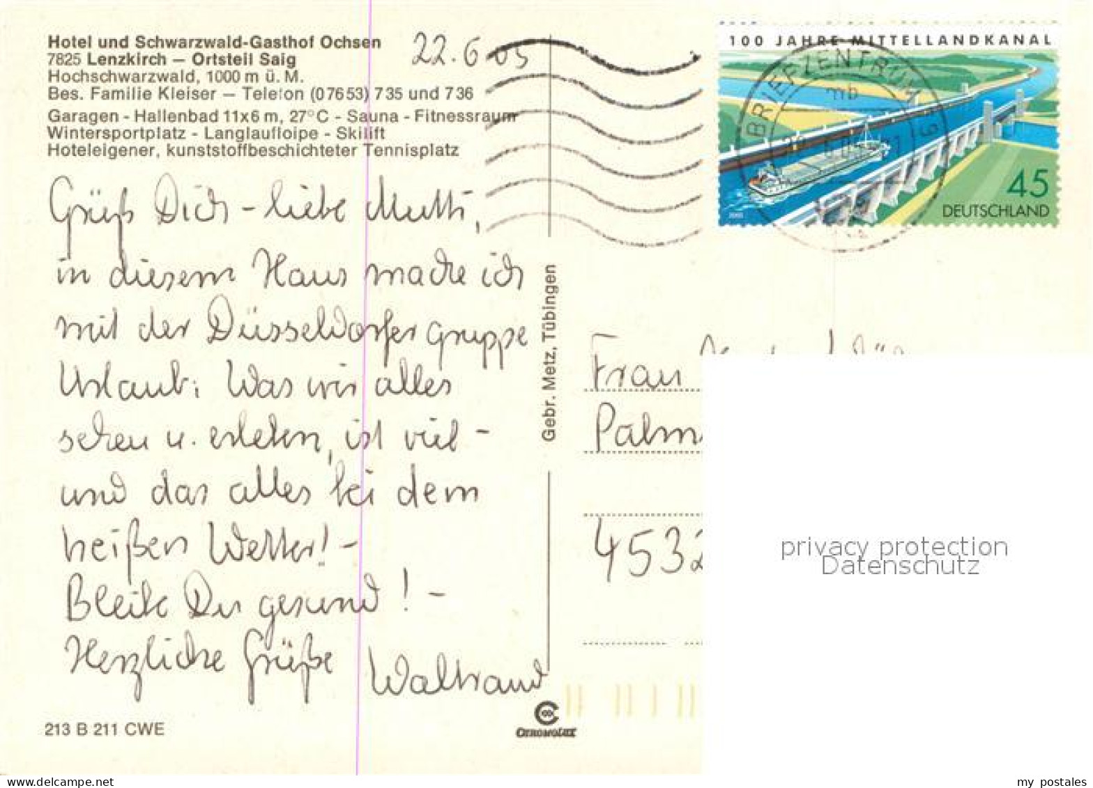 73725598 Saig Schwarzwald Hotel Und Schwarzwald-Gasthof Zum Ochsen Saig Schwarzw - Other & Unclassified