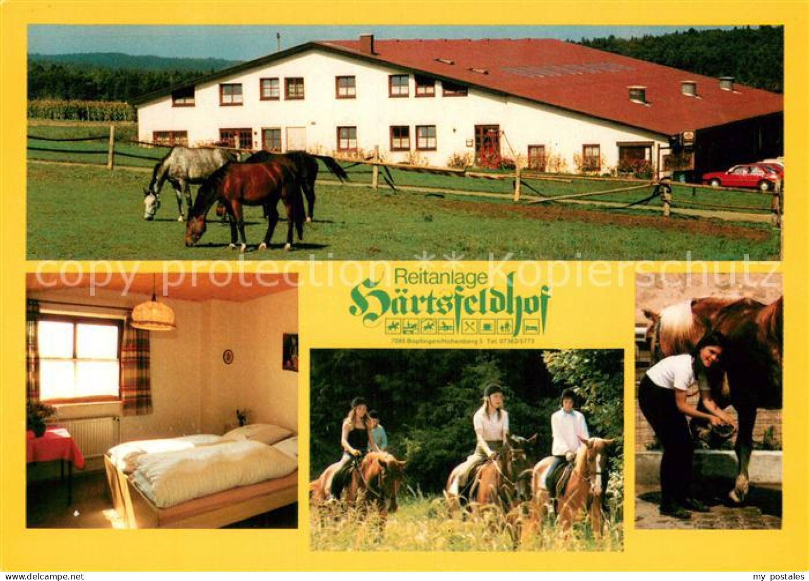 73725582 Bopfingen Ipf Reitanlage Haertsfeldhof Gaestezimmer Pferdekoppel Ausrit - Other & Unclassified