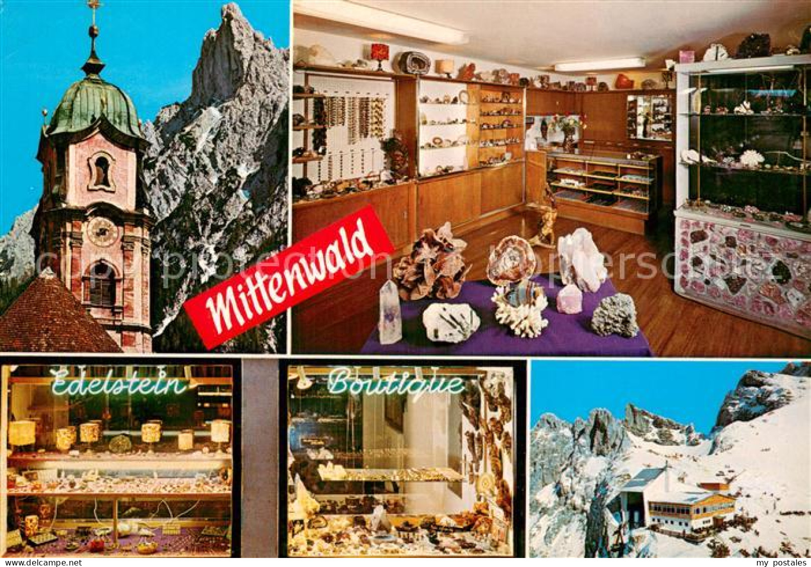 73725566 Mittenwald Bayern Edelstein Boutique Kirchturm Berghotel Alpen Mittenwa - Mittenwald