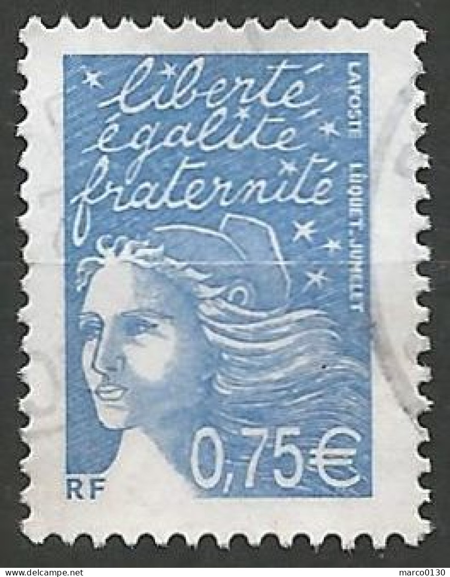 FRANCE N° 3572 OBLITERE CACHET ROND - 1997-2004 Marianne Du 14 Juillet