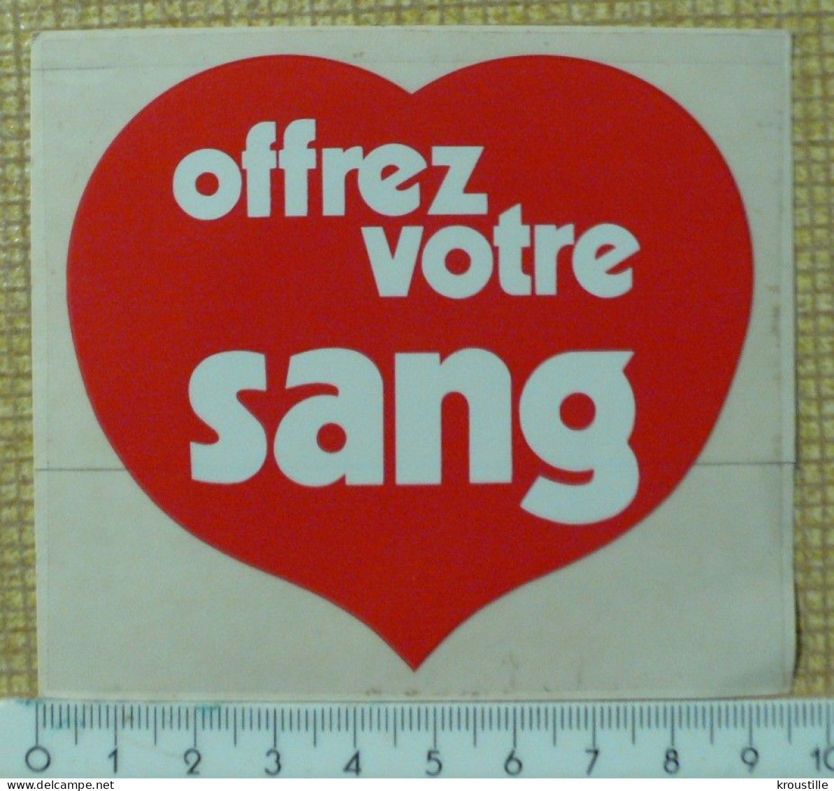 AUTOCOLLANT OFFREZ VOTRE SANG - Pegatinas