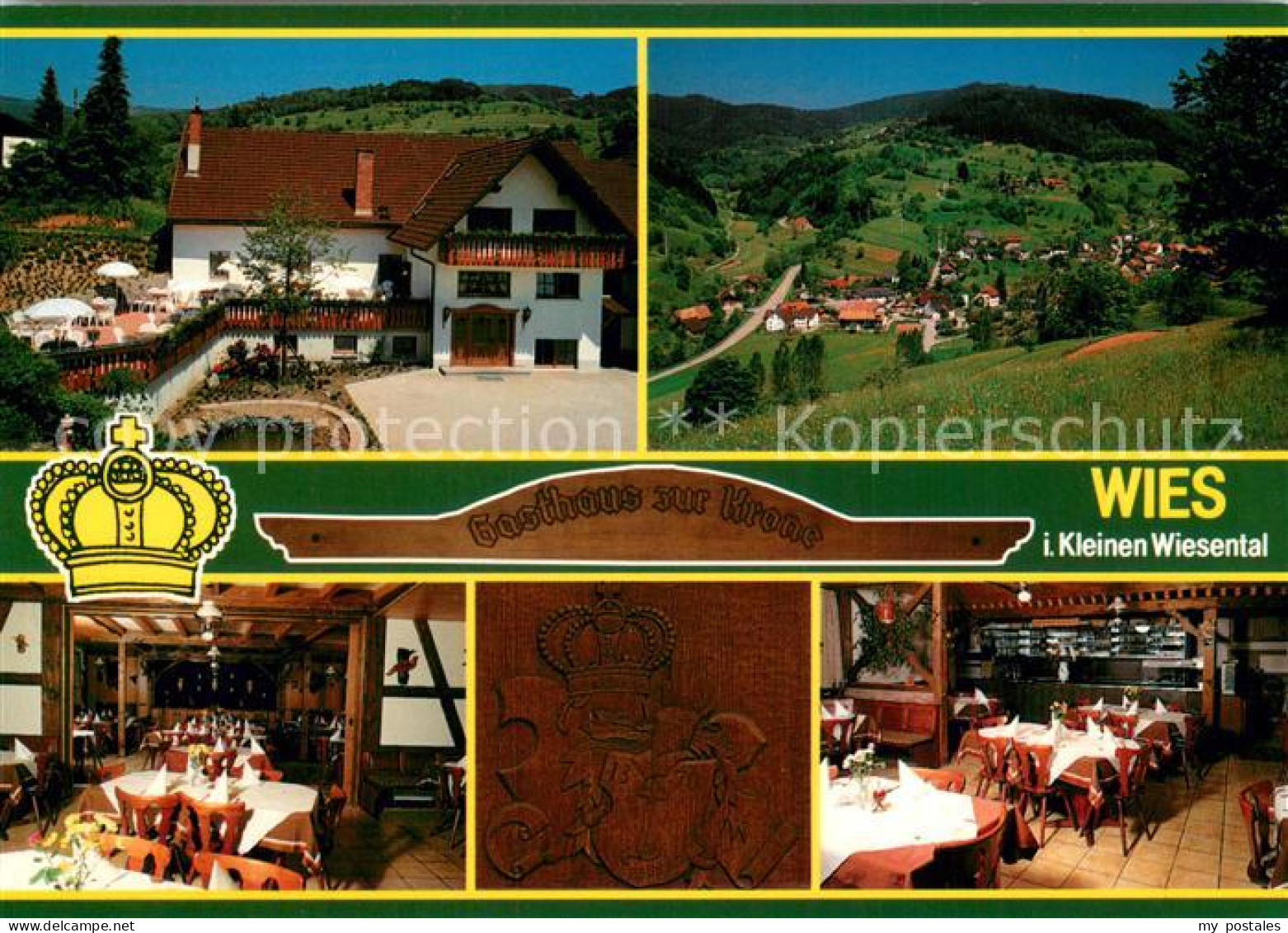 73725542 Wies Wiesental Gasthaus Zur Krone Restaurant Landschaftspanorama Suedsc - Sonstige & Ohne Zuordnung