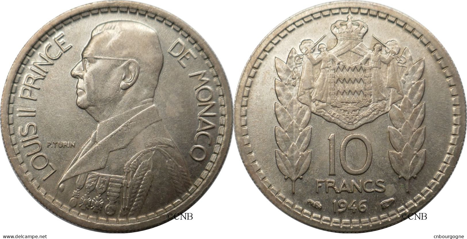 Monaco - Principauté - Louis II - 10 Francs 1946 - SUP/AU55 Nettoyée - Mon6757 - 1922-1949 Louis II