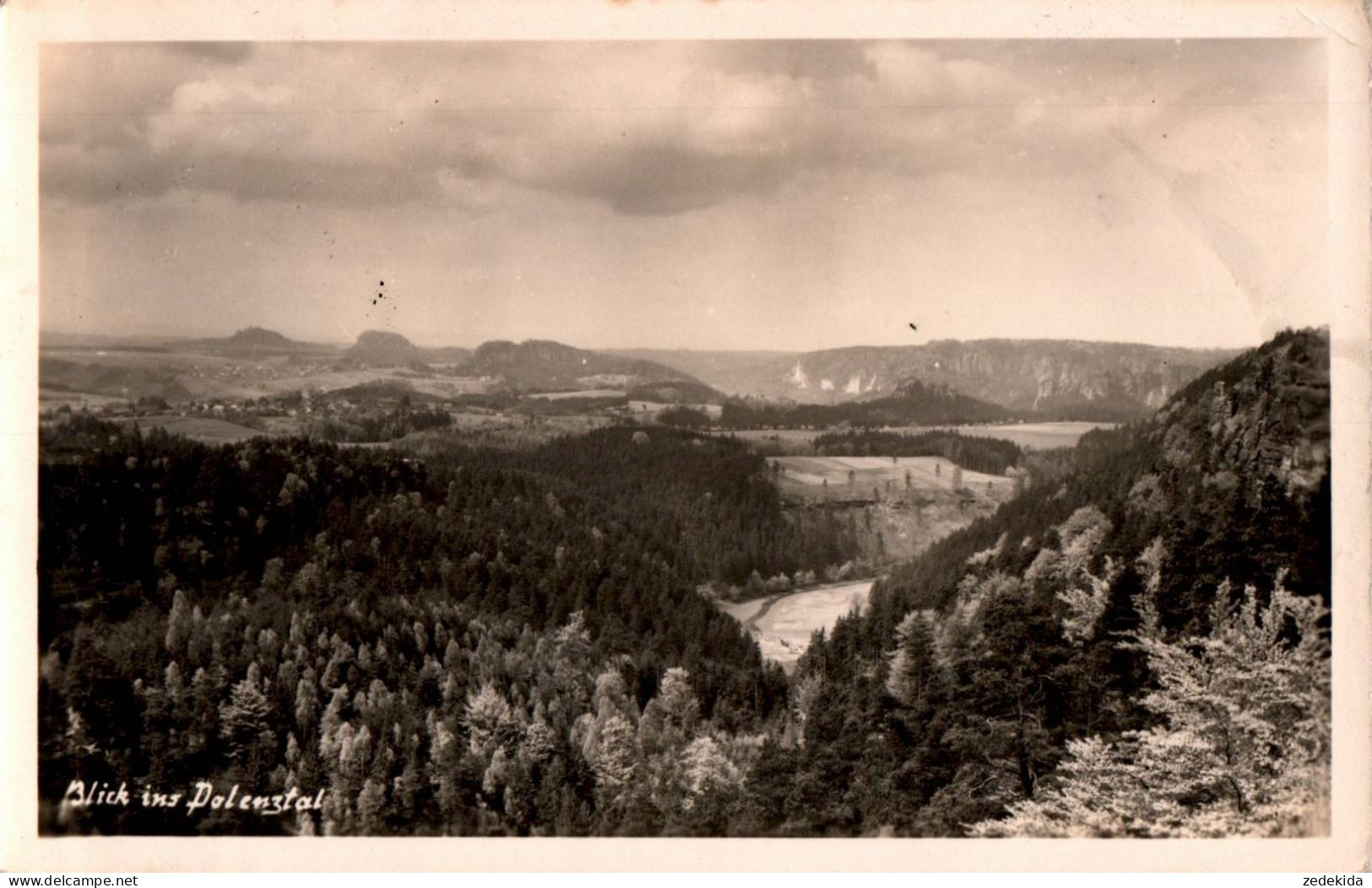 H1766 - Polenztal - Brandthotel - Hans Pritzel Handabzug - Hohnstein (Sächs. Schweiz)