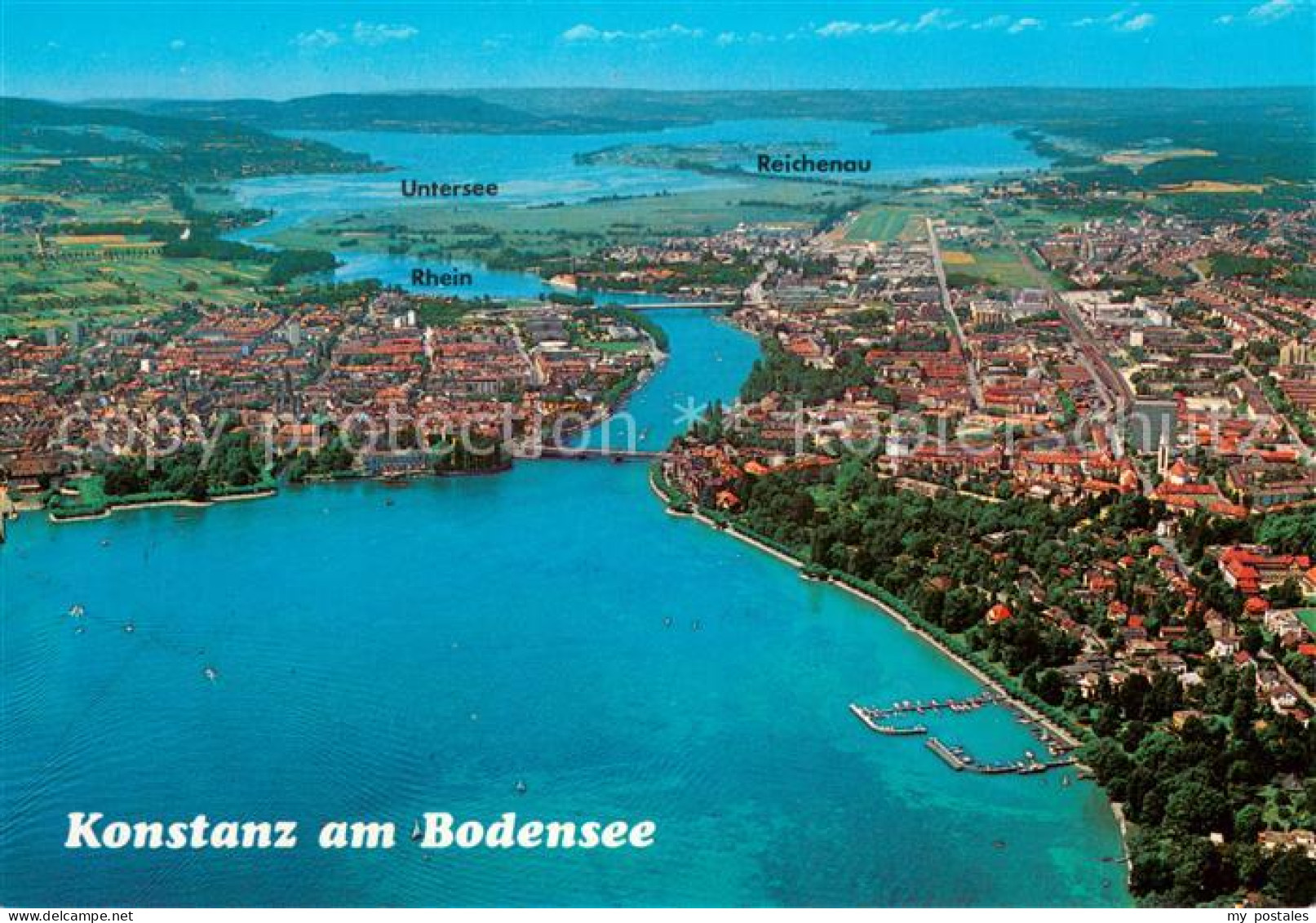 73725424 Konstanz Bodensee Fliegeraufnahme Mit Untersee Reichenau Und Rhein Kons - Konstanz