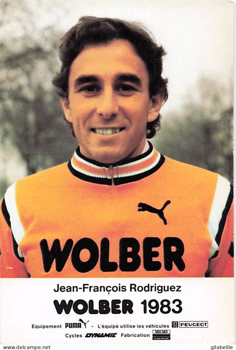 Vélo Coureur Cycliste Francais  Jean Francois Rodriguez - Team Wolber   - Cycling - Cyclisme - Ciclismo - Wielrennen  - Cycling